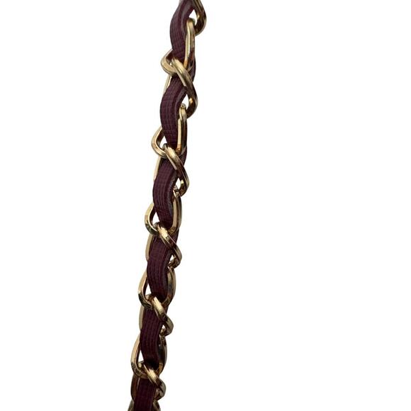 New BEBE berry 8x5x2 embossed crossbody with 21” gold tone and braided shoulder - Picture 5 of 13